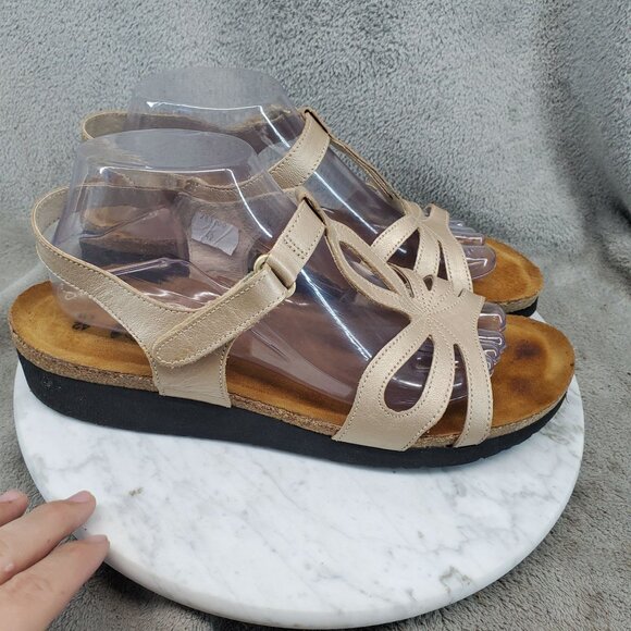 Naot Shoes Womens Size 11 Tan Leather Rachel Adjustable Strap Sandals - Picture 5 of 10